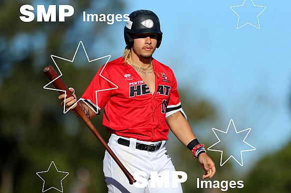 Niko Hulsizer of the Perth Heat PHOTO: James Worsfold / SMP IMAGES / Baseball Australia | Action from the Australian Baseball League 2019/20 Round 2 clash between the Perth Heat v Canberra Cavalry played at Perth Harley-Davidson ballpark, Perth, West